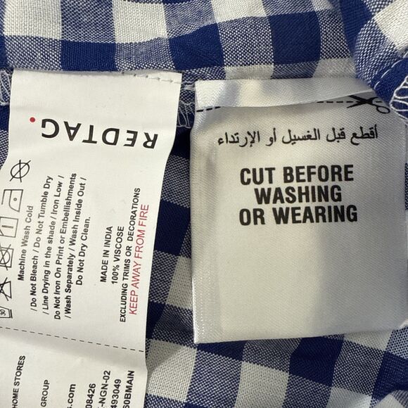 Redtag Maxi Dress Womens 14 Eyelet Gingham Granny Cottagecore‎ 90s - Picture 9 of 10